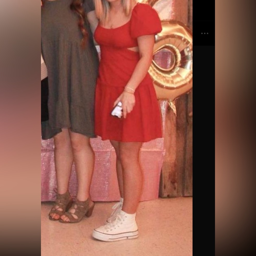 red dress